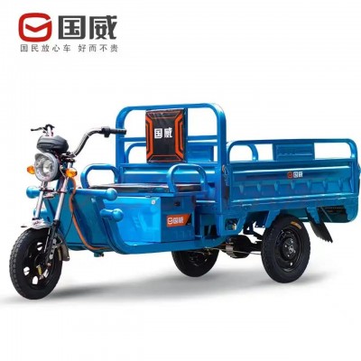 國(guó)威電動(dòng)三輪車?yán)涋r(nóng)用載重快遞車貨運(yùn)家用電瓶車1.5m1200瓦山區(qū)